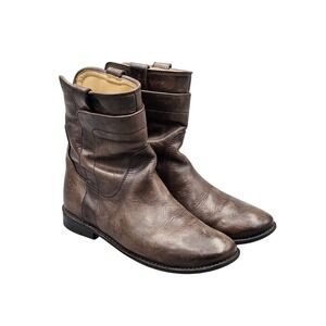 Frye Women's Size 6.5 B VGC Vintage Paige Short Riding Brown Soft Leather Boots